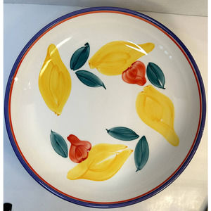 Rosanna Imports Italy Hand Painted Lemons 13" Pasta/Salad Serving Bowl